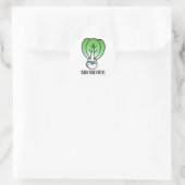 Baby Bok Choy Funny Veggie Pun Runder Aufkleber (Tasche)