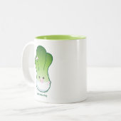Baby Bok Choy Zweifarbige Tasse (Vorderseite Links)
