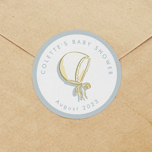 Baby Bonnet Baby Dusche Runder Aufkleber