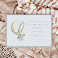 Baby Bonnet Baby Shower Horizontal Einladung