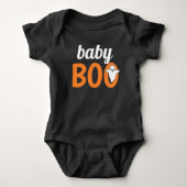 Baby Boo Family Matching Halloween Black Orange Baby Strampler (Vorderseite)