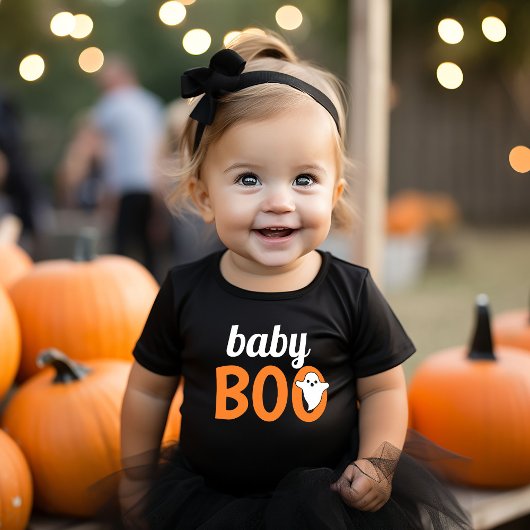 Baby Boo Family Matching Halloween Black Orange Kleinkind T-shirt