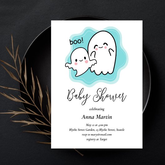 Baby Boo Ghost Dusche Einladung