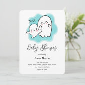 Baby Boo Ghost Dusche Einladung (Stehend Vorderseite)