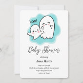Baby Boo Ghost Dusche Einladung (Vorderseite)