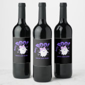 Baby Boo! Halloween-Design für Kleinkinder Weinetikett (Flaschen)