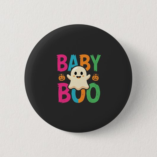 Baby Boo Halloween-Geisterdesign_1 Button (Vorderseite)