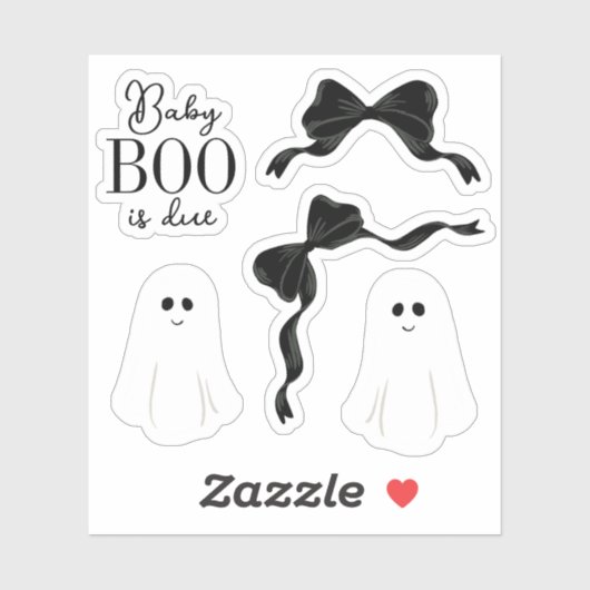 Baby Boo ist ein echtes Halloween-Shower Accent St Aufkleber (Blatt)