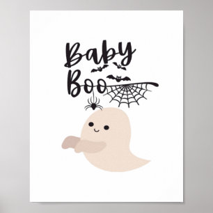 Baby Boo Niedliches Halloween Print Vintag Style Poster