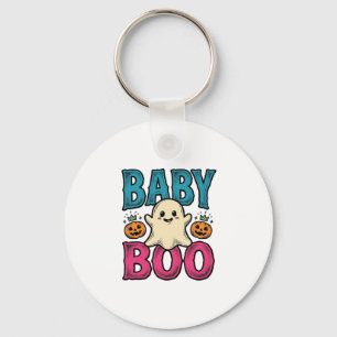 Baby Boo Vintage Halloween-Geist-Shirt-Design_1 Schlüsselanhänger