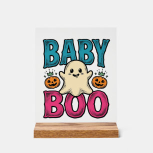 Baby Boo Vintage Halloween-Geister-Shirt-Design_1 Acrylschild