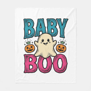 Baby Boo Vintage Halloween-Geister-Shirt-Design_1 Fleecedecke
