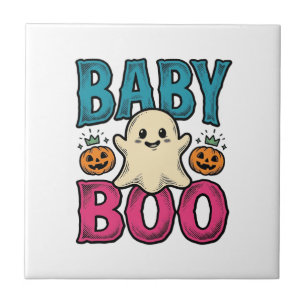 Baby Boo Vintage Halloween-Geister-Shirt-Design_1 Fliese