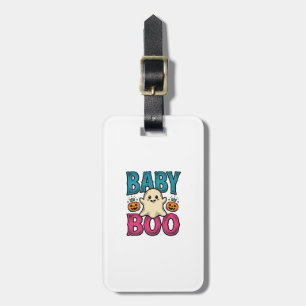 Baby Boo Vintage Halloween-Geister-Shirt-Design_1 Gepäckanhänger