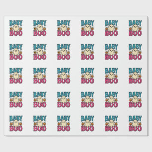 Baby Boo Vintage Halloween-Geister-Shirt-Design_1 Geschenkpapier