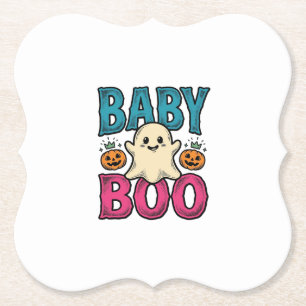 Baby Boo Vintage Halloween-Geister-Shirt-Design_1 Untersetzer