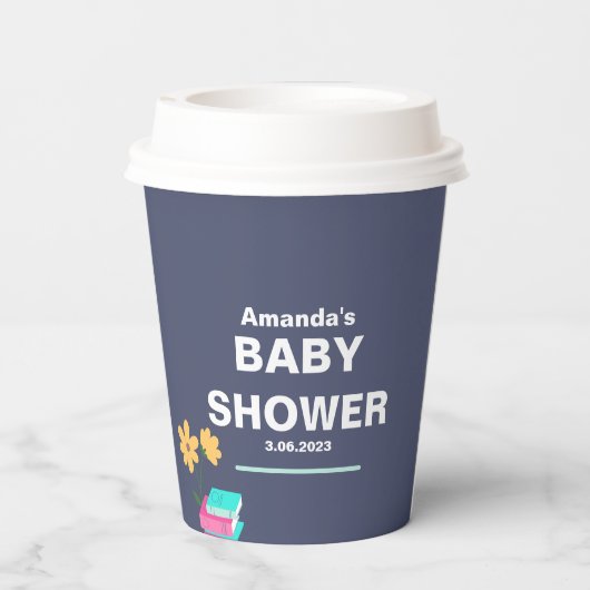 Baby Books Baby Shower Paper Plate Pappbecher (Rückseite)