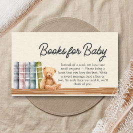 Baby Books & Brunch Neutral Shower Books for Baby Begleitkarte