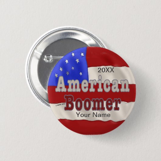 Baby Boomer individuelle Name Button (Vorne & Hinten)