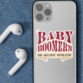 Baby Boomer - Retro-Slogan der Besten Generation Aufkleber