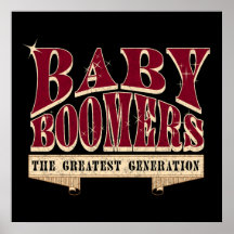 Baby Boomer - Retro-Slogan der Besten Generation