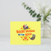 Baby Boomer Rock Postkarte (Stehend Vorderseite)