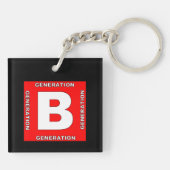 Baby Boomer Schlüsselkette Schlüsselanhänger (Rückseite)