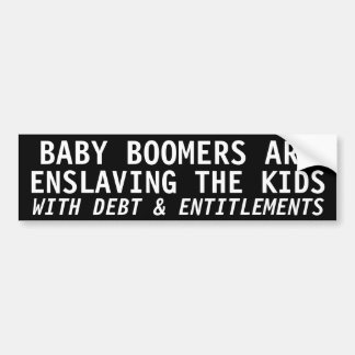 BABY BOOMERS GENIESSEN DIE KINDER AUTOAUFKLEBER