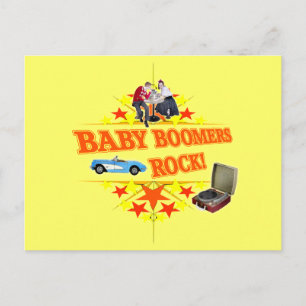 Baby Boomers Rocken Postkarte