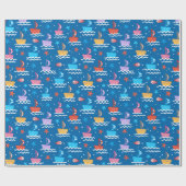 Baby-Boote Geschenkpapier (Flach)