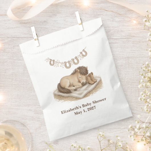 Baby Boots and Foal Western Baby Shower Geschenktütchen (Ausgeschnitten)