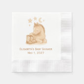 Baby Boots and Foal Western Baby Shower Serviette (Vorderseite)