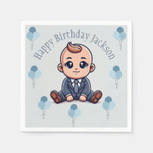 Baby Boss Birthday Party Paper Napkins
