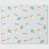 Baby Bottle Baby Dusche & neugeborenes Geschenk Geschenkpapier (Flach)