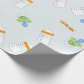 Baby Bottle Baby Dusche & neugeborenes Geschenk Geschenkpapier (Ecke)