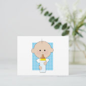 Baby Bottle Boy Postkarte (Stehend Vorderseite)