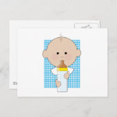 Baby Bottle Boy Postkarte (Vorne/Hinten)