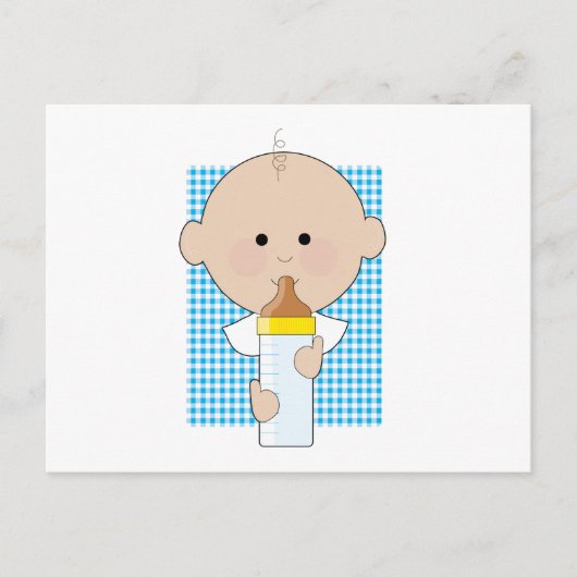 Baby Bottle Boy Postkarte (Vorderseite)