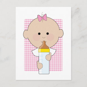 Baby Bottle Girl Postkarte