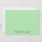 Baby Bottle Green Baby Dusche Einladungen (Rückseite)