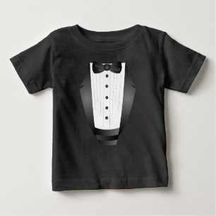 Baby Bow Krawatte Black Tuxedo Baby T-shirt