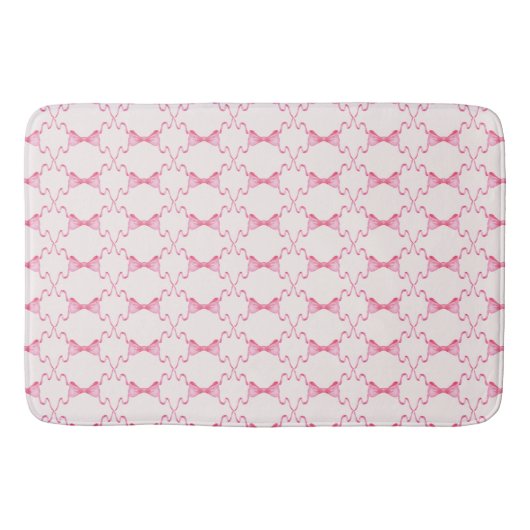 Baby Bow Trellis Pink Bella Ribbon Badematte (Vorderseite)