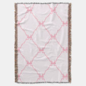 Baby Bow Trellis Pink Bella Ribbon Decke (Vorderseite Vertikal)