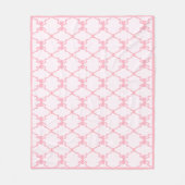 Baby Bow Trellis Pink Bella Ribbon Fleecedecke (Vorderseite)