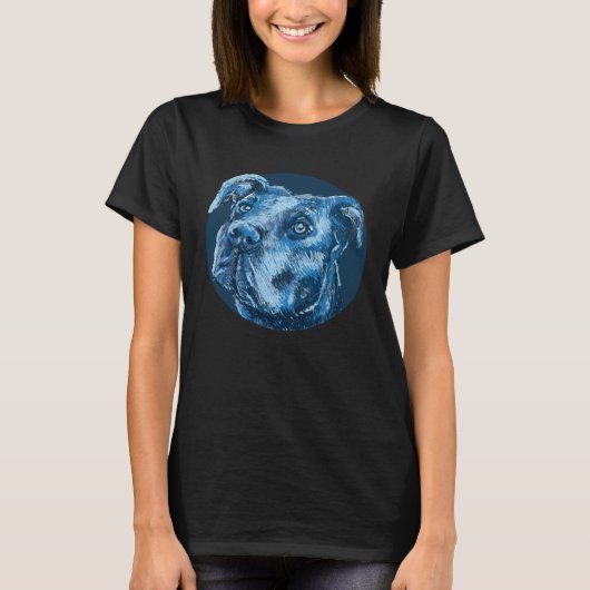 Baby Boxer Dog in Blue for Men Women Children T-Shirt (Vorderseite)