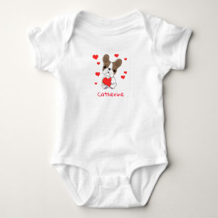Baby Boxer mit rotem Herzen Strampler