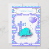 Baby Boy 1. Geburtstag Party Einladung (Vorderseite)