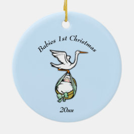 Baby Boy 1. Weihnachten mit Jahr Keramik Ornament