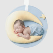 Baby Boy 1. Weihnachtsakkrobie mit Foto Ornament (Rückseite)