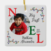 Baby Boy 1. Weihnachtsbäume 1. Weihnachten Foto Keramikornament (Vorderseite)